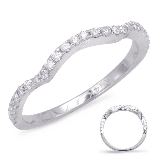 This Band is available in 14K White Gold. There are a total of 26 stones. There are Round with a total carat weight of 0.23 set in a  setting.