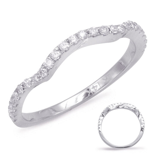 This Band is available in 14K White Gold. There are a total of 26 stones. There are Round with a total carat weight of 0.23 set in a  setting.