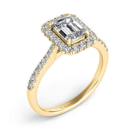 This Engagement Ring  is available in 14K Yellow Gold. There are a total of 28 stones. There are Rounds with a total carat weight of 0.42 set in a  setting.