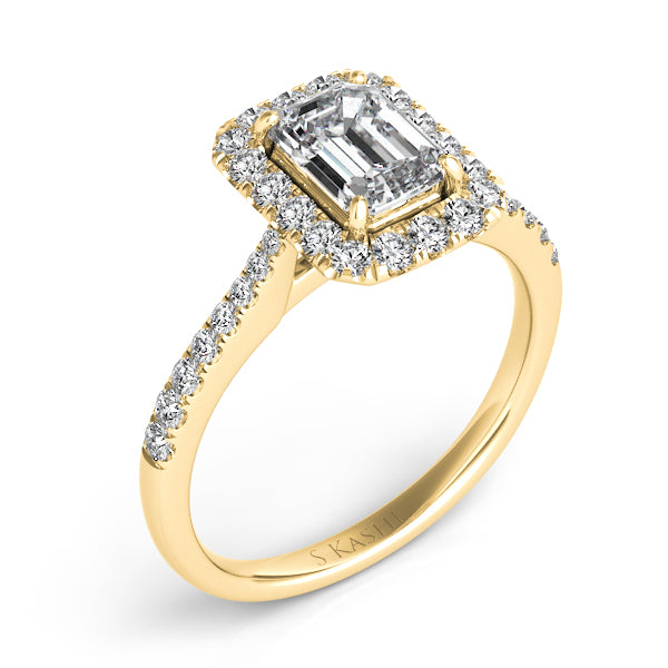This Engagement Ring  is available in 14K Yellow Gold. There are a total of 28 stones. There are Rounds with a total carat weight of 0.42 set in a  setting.