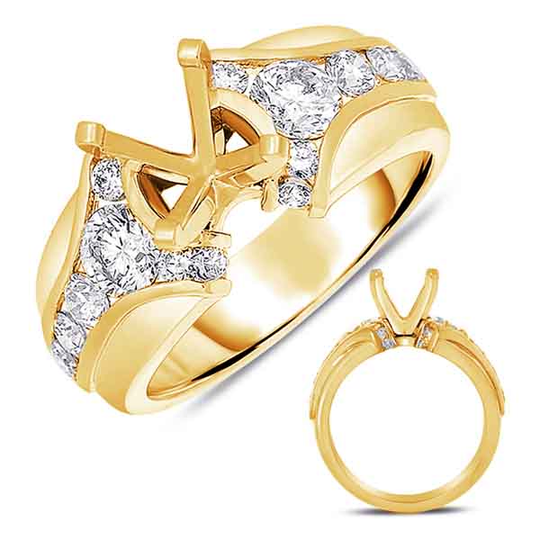This Engagement Ring  is available in 14K Yellow Gold. There are a total of 16 stones. There are Rounds with a total carat weight of 0.97 set in a Channel Set setting.