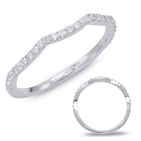 This Band is available in 14K White Gold. There are a total of 39 stones. There are Round with a total carat weight of 0.27 set in a Micro Prong setting.