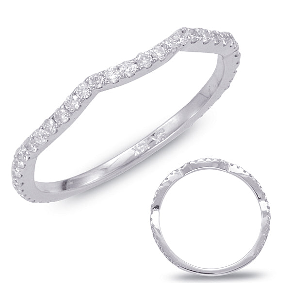 This Band is available in 14K White Gold. There are a total of 39 stones. There are Round with a total carat weight of 0.27 set in a Micro Prong setting.