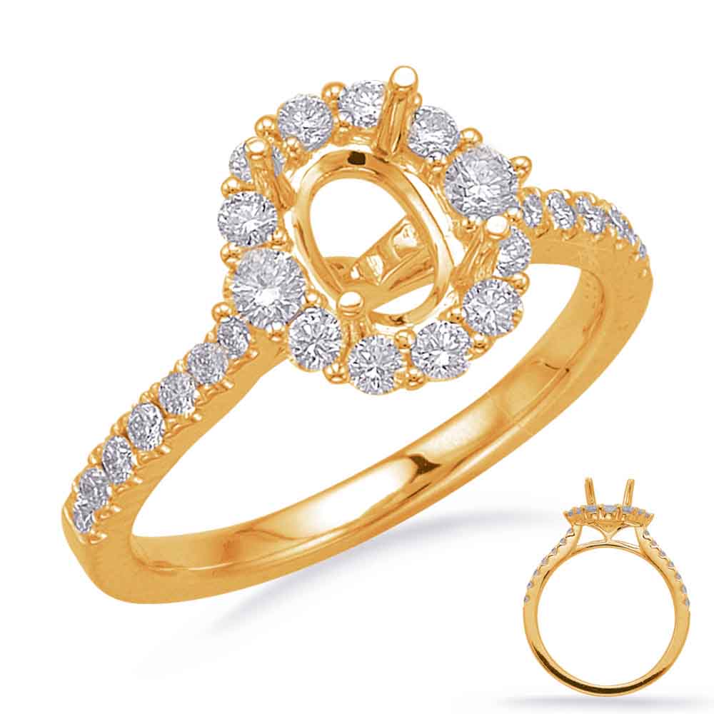 This Engagement Ring  is available in 14K Yellow Gold. There are a total of 24 stones. There are Rounds with a total carat weight of 0.82 set in a Micro Prong|Prong Set|Shared Prongs setting.