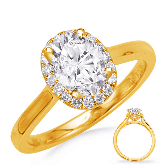This Engagement Ring  is available in 14K Yellow Gold. There are a total of 26 stones. There are Rounds with a total carat weight of 0.23 set in a Prong Set setting.
