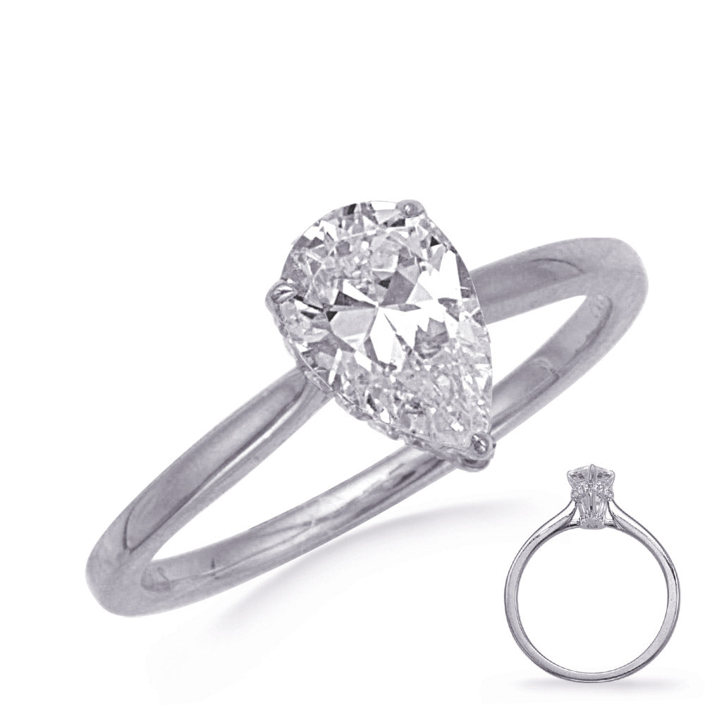 This Engagement Ring  is available in 14K White Gold. There are a total of 28 stones. There are Rounds with a total carat weight of 0.2 set in a Micro Prong setting.