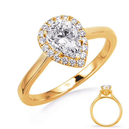 This Engagement Ring  is available in 14K Yellow Gold. There are a total of 20 stones. There are Rounds with a total carat weight of 0.2 set in a Micro Prong setting.