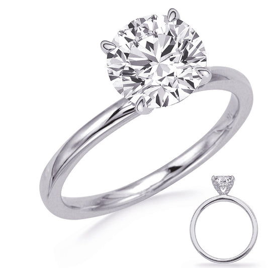 This Engagement Ring  is available in 14K White Gold. There are a total of 28 stones. There are Rounds with a total carat weight of 0.08 set in a Micro Prong setting.