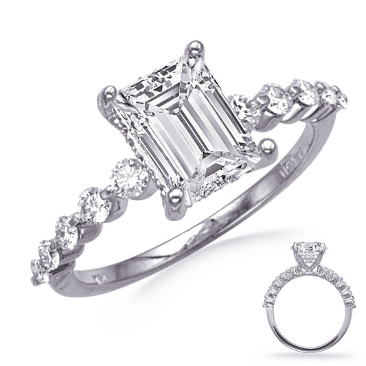 This Engagement Ring  is available in 14K White Gold. There are a total of 54 stones. There are Rounds with a total carat weight of 0.54 set in a  setting.