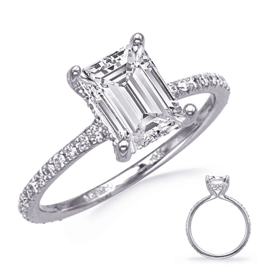 This Engagement Ring  is available in 14K White Gold. There are a total of 70 stones. There are Rounds with a total carat weight of 0.41 set in a  setting.
