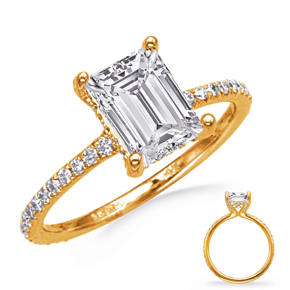 This Engagement Ring  is available in 14K Yellow Gold. There are a total of 70 stones. There are Rounds with a total carat weight of 0.41 set in a  setting.