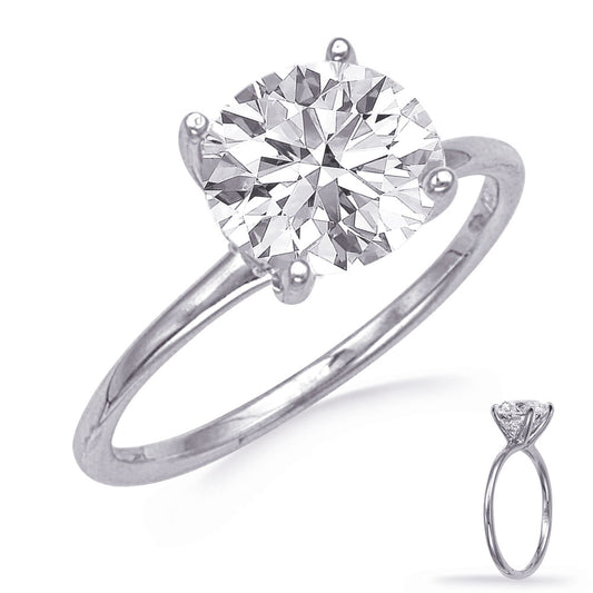 This Engagement Ring  is available in 14K White Gold. There are a total of 6 stones. There are Rounds with a total carat weight of 0.03 set in a  setting.