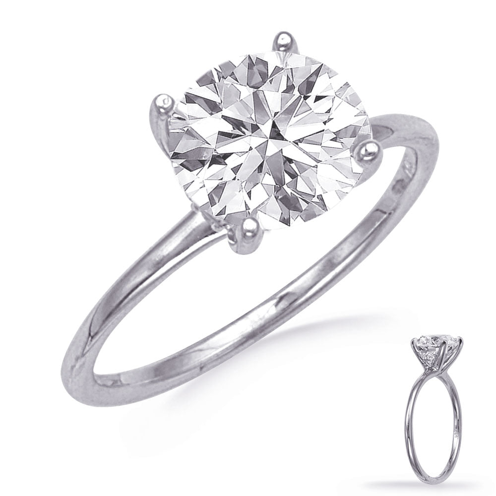 This Engagement Ring  is available in 14K White Gold. There are a total of 6 stones. There are Rounds with a total carat weight of 0.03 set in a  setting.