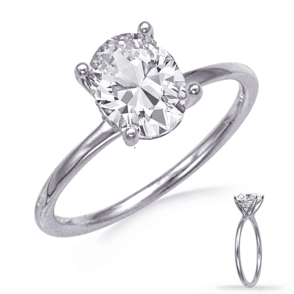 This Engagement Ring  is available in 14K White Gold. There are a total of 6 stones. There are Rounds with a total carat weight of 0.05 set in a  setting.