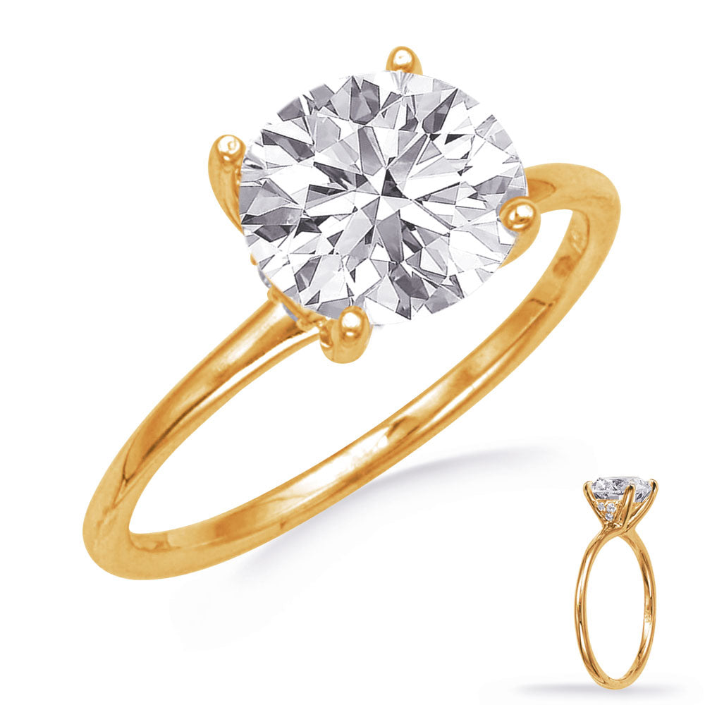 This Engagement Ring  is available in 14K Yellow Gold. There are a total of 6 stones. There are Rounds with a total carat weight of 0.04 set in a  setting.
