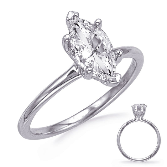 This Engagement Ring  is available in 14K White Gold. There are a total of 30 stones. There are Rounds with a total carat weight of 0.12 set in a  setting.