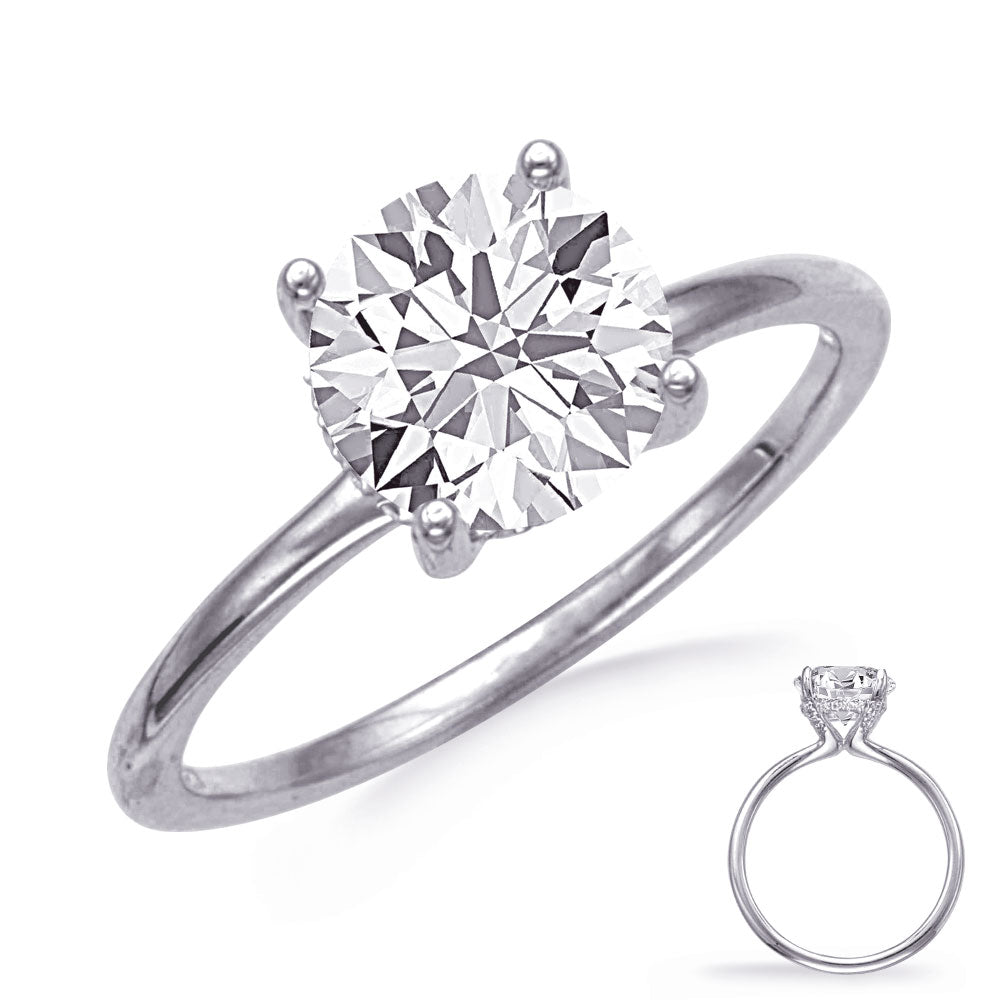 This Engagement Ring  is available in 14K White Gold. There are a total of 24 stones. There are Rounds with a total carat weight of 0.1 set in a  setting.