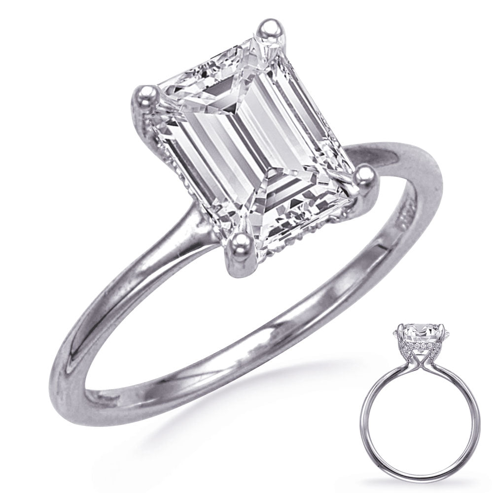 This Engagement Ring  is available in 14K White Gold. There are a total of 26 stones. There are Rounds with a total carat weight of 0.1 set in a  setting.