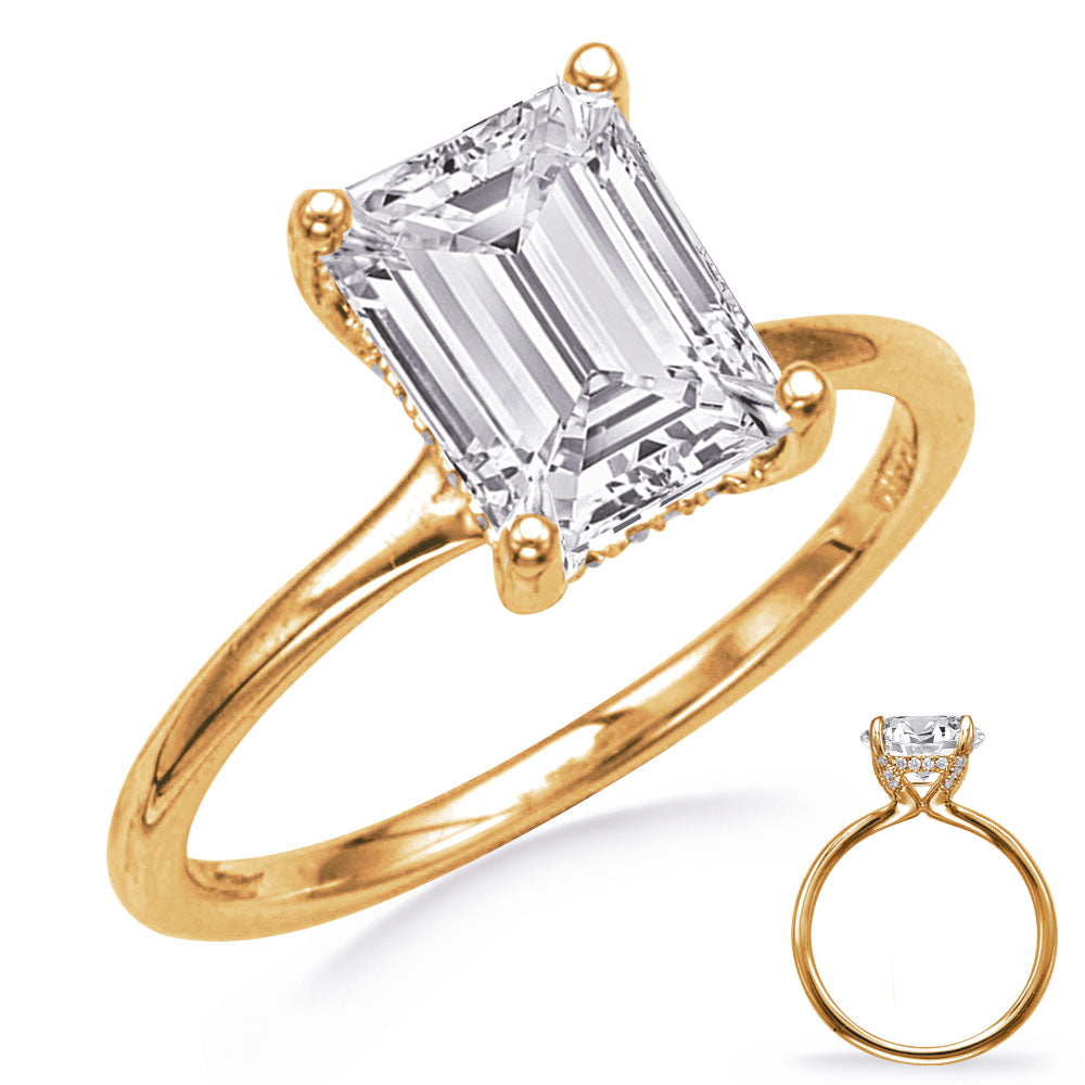 This Engagement Ring  is available in 14K Yellow Gold. There are a total of 26 stones. There are Rounds with a total carat weight of 0.1 set in a  setting.