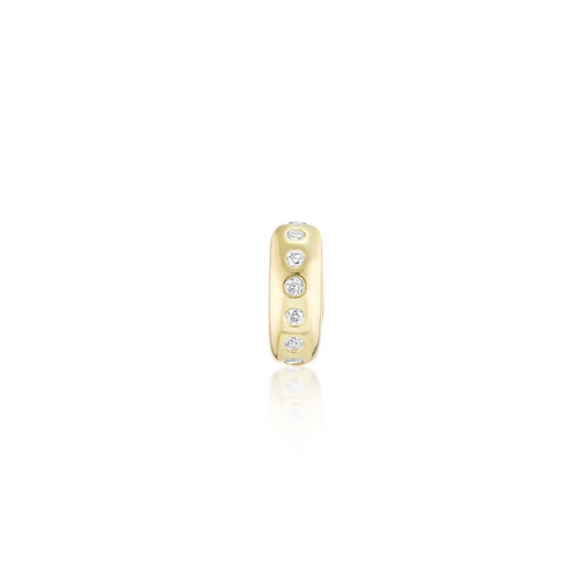 14k Classic Diamond Orbit Bead Only or on Cable Chain Necklace