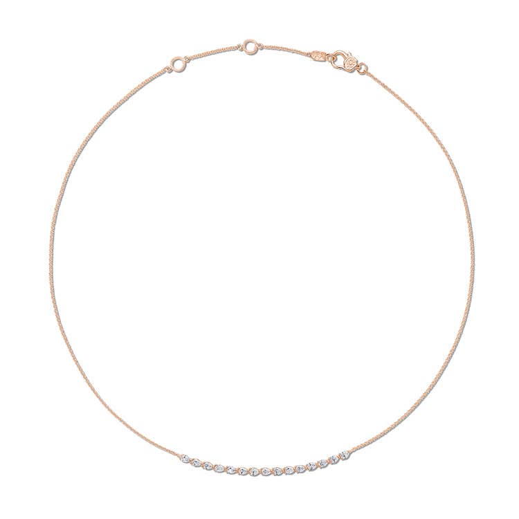 Stilla | Pear Diamond Necklace in 18k Rose Gold FN67517PK