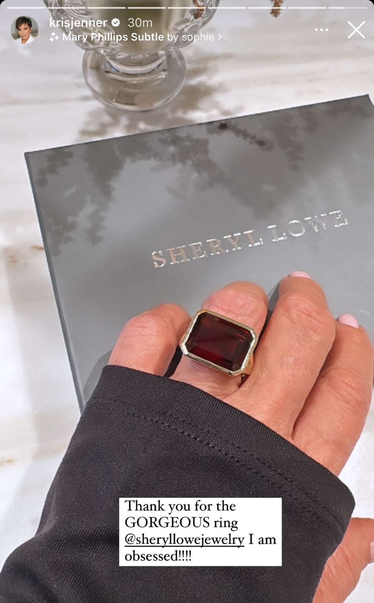 The Joni 14k Gold Emerald Cut Ring - Garnet