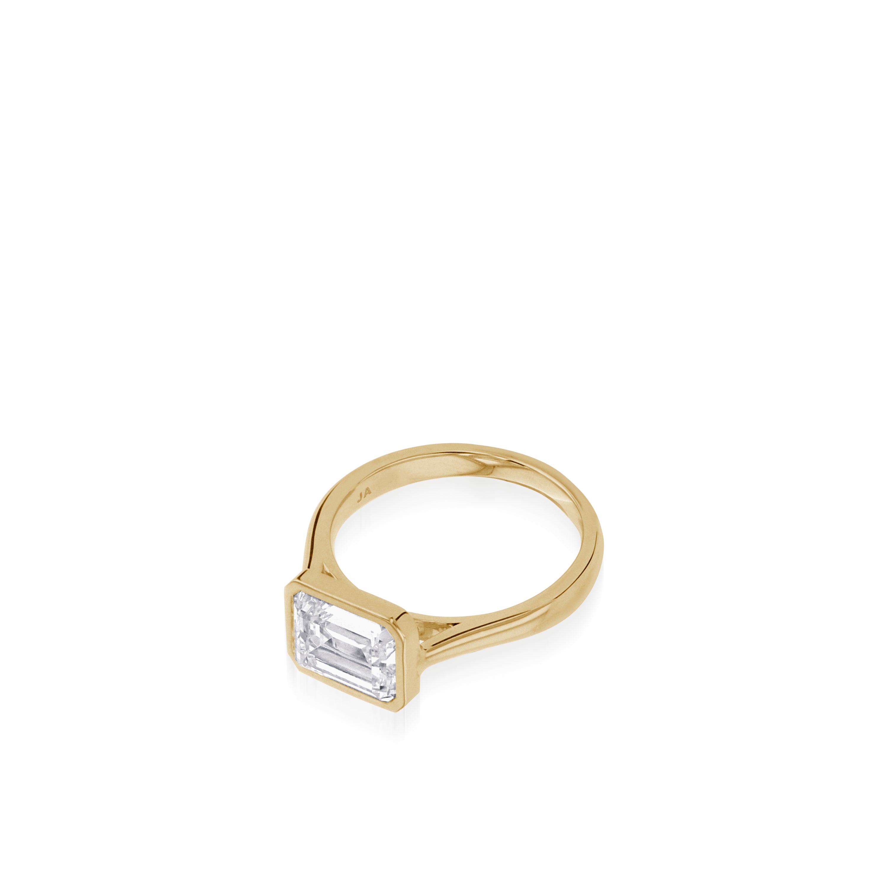 Grace Bezel Set Yellow Gold Engagement Ring