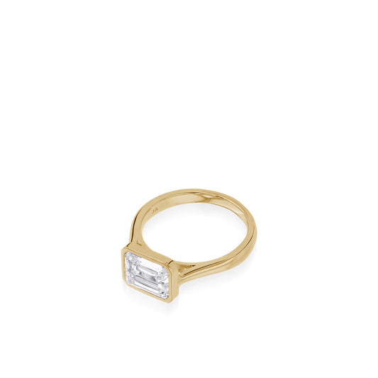 Grace Bezel Set Yellow Gold Engagement Ring