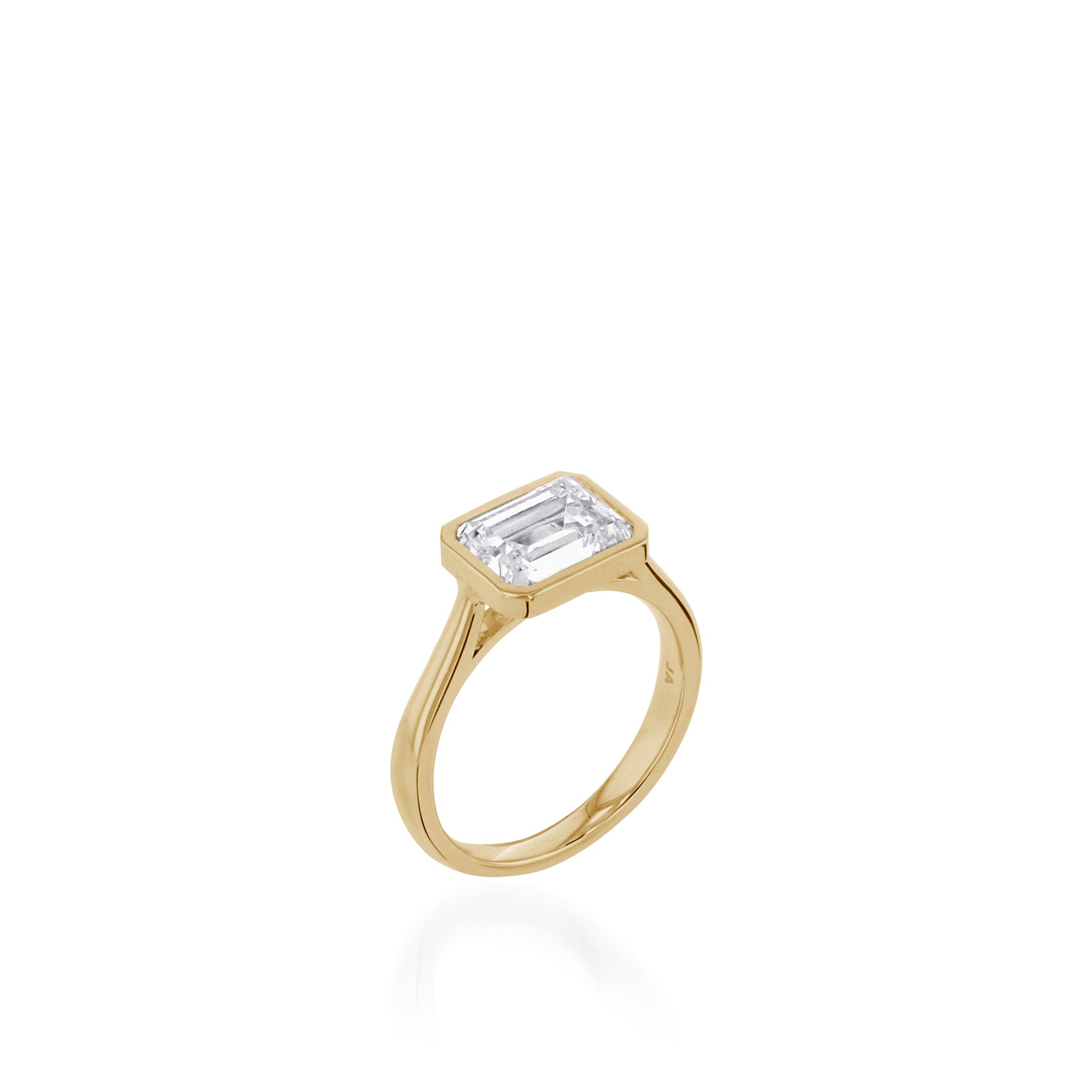 Grace Bezel Set Yellow Gold Engagement Ring