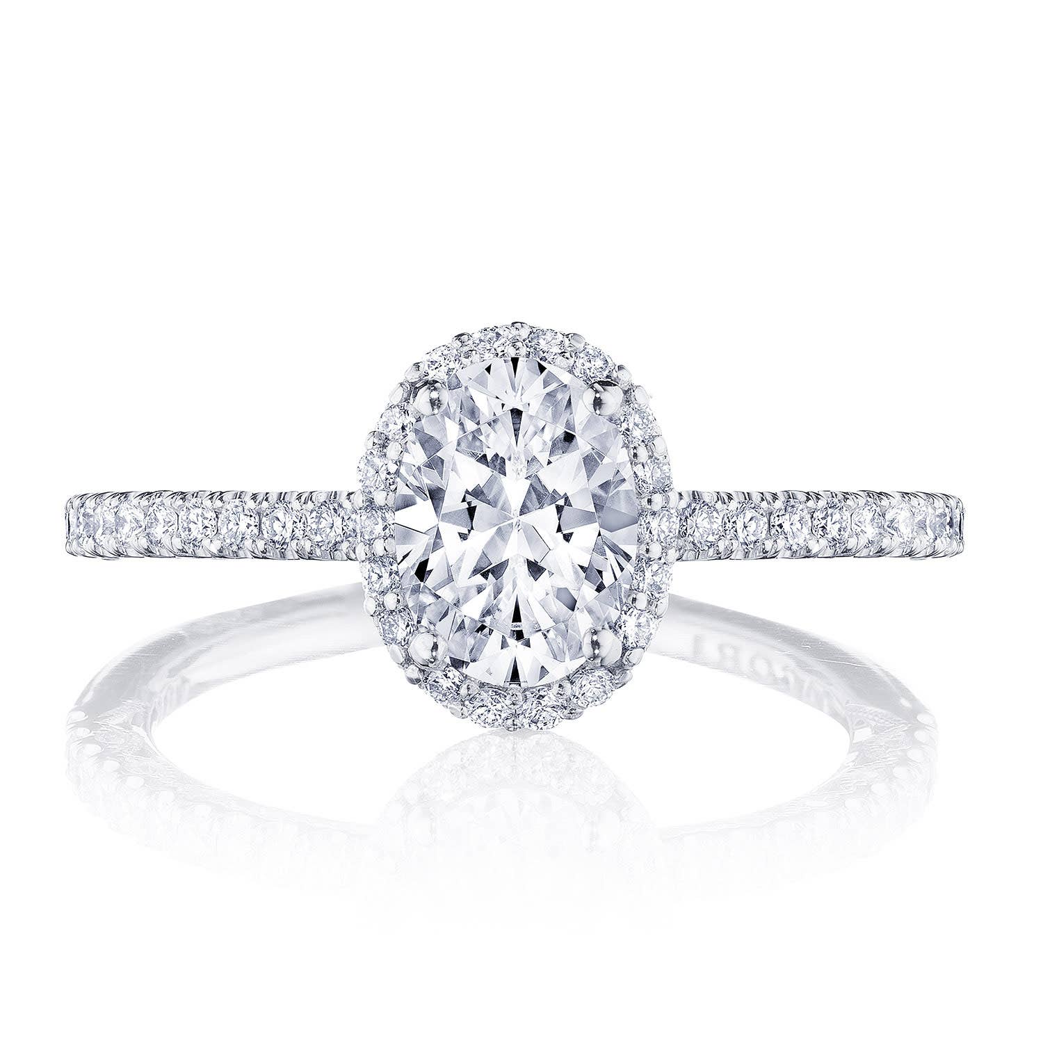 Petite Crescent | Oval Bloom Engagement Ring HT257215OV75X55Y