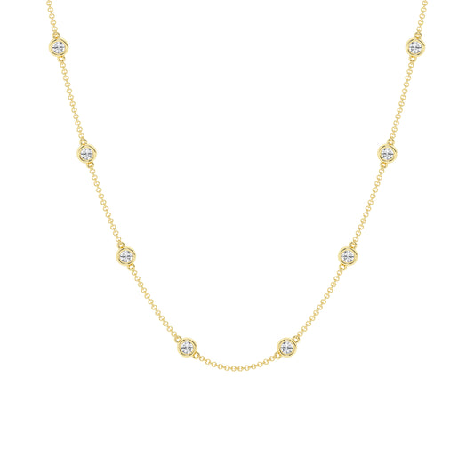 14K Yellow Gold Diamond By The Yard Necklace MR-LGD-KN29498-GY3
