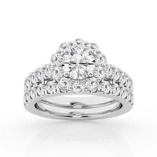 14K White Gold Halo Engagement Ring MR-LGD-JOR944WS-GW3