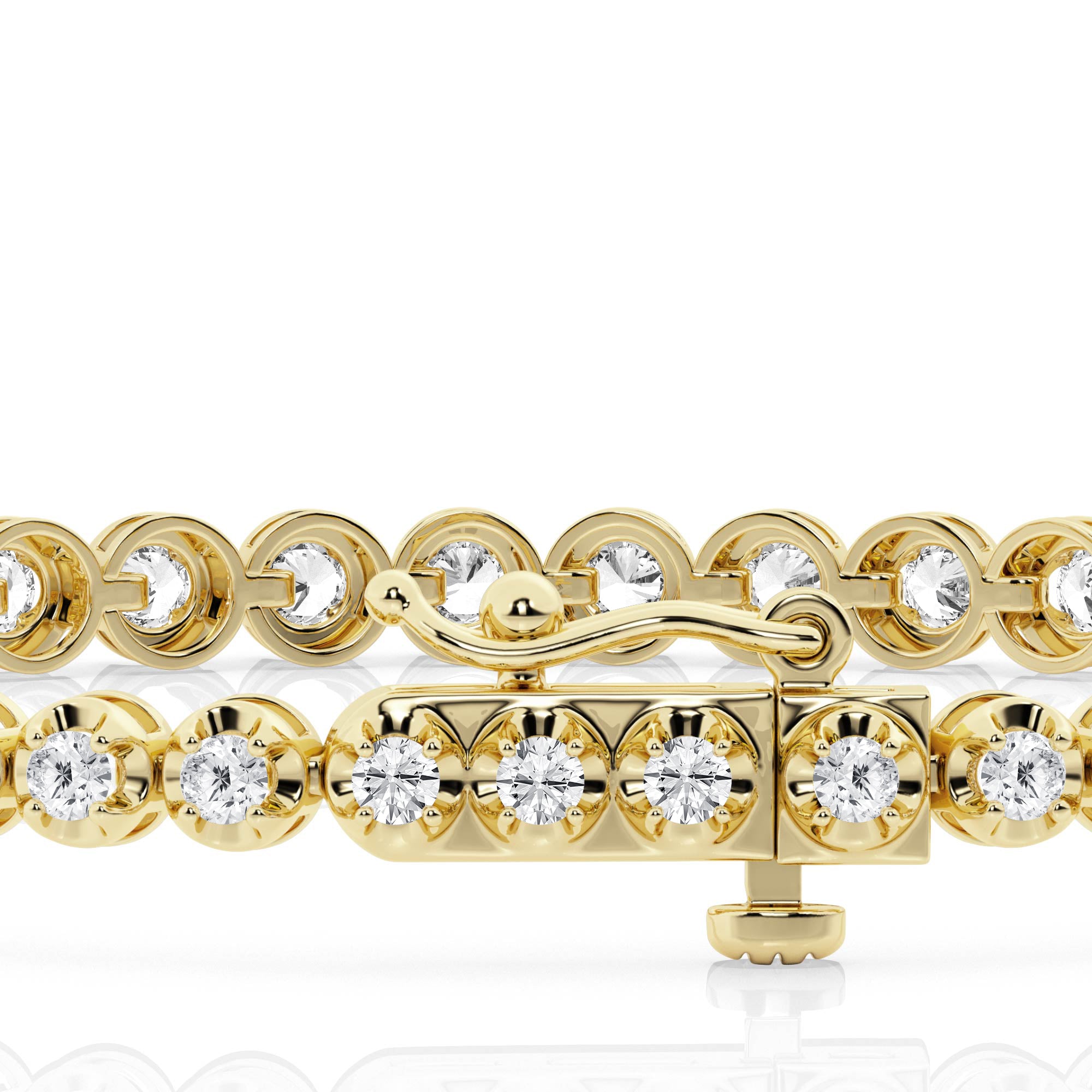 14K Yellow Gold Tennis Bracelet MR-LGD-BS20982-GY3-MR