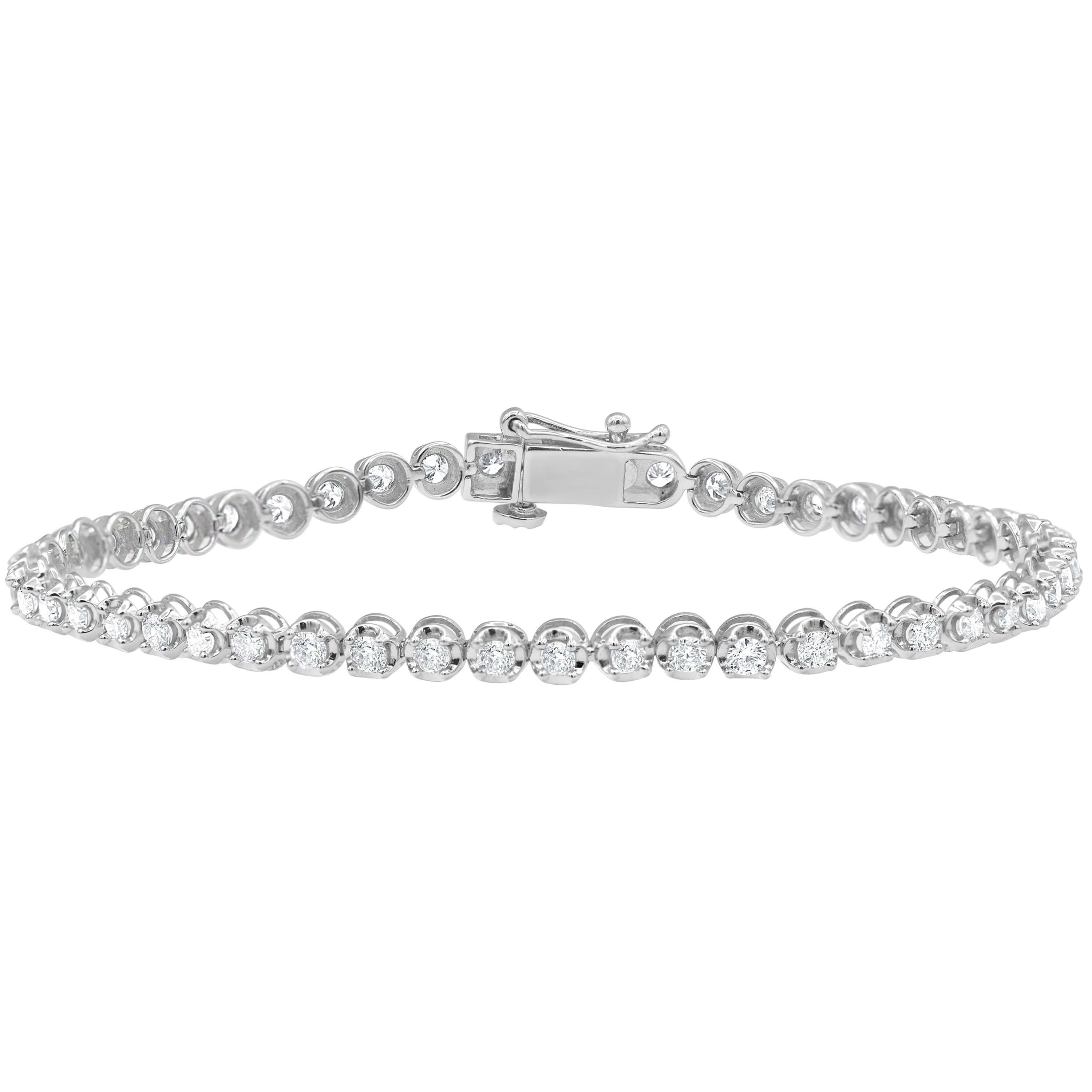 14K White Gold Tennis Bracelet MR-LGD-BS20982-GW3-MR