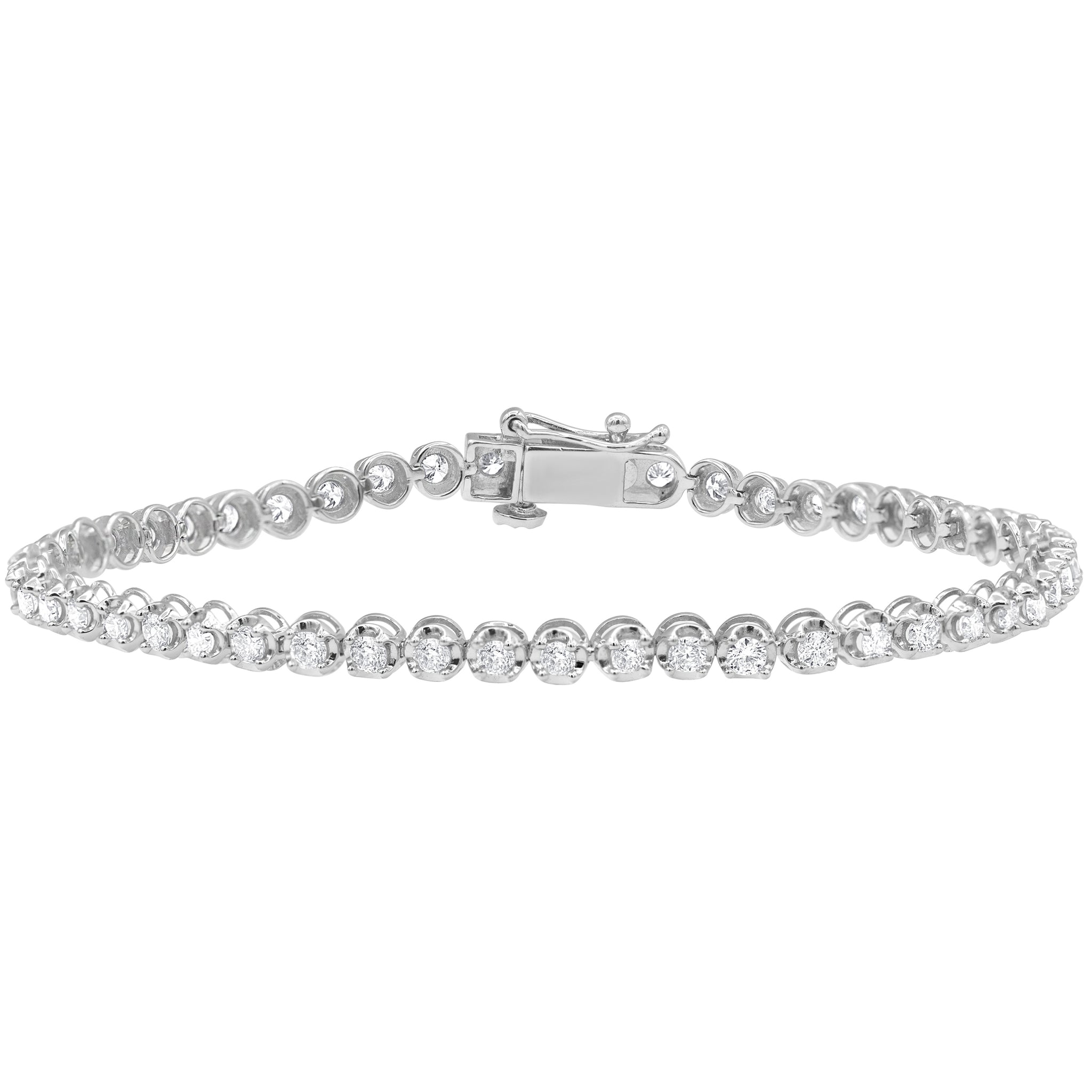14K White Gold Tennis Bracelet MR-LGD-BS20982-GW3-MR