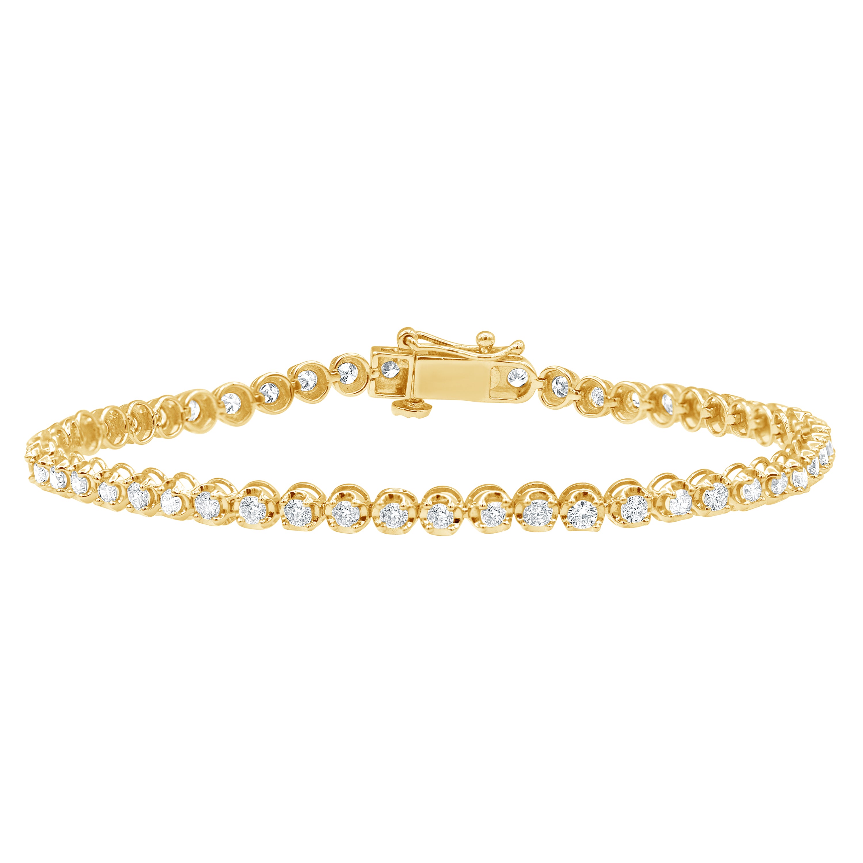 14K Yellow Gold Tennis Bracelet MR-LGD-BS20982-GY3-MR