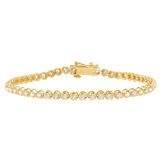 14K Yellow Gold Tennis Bracelet MR-LGD-BS20982-GY3-MR