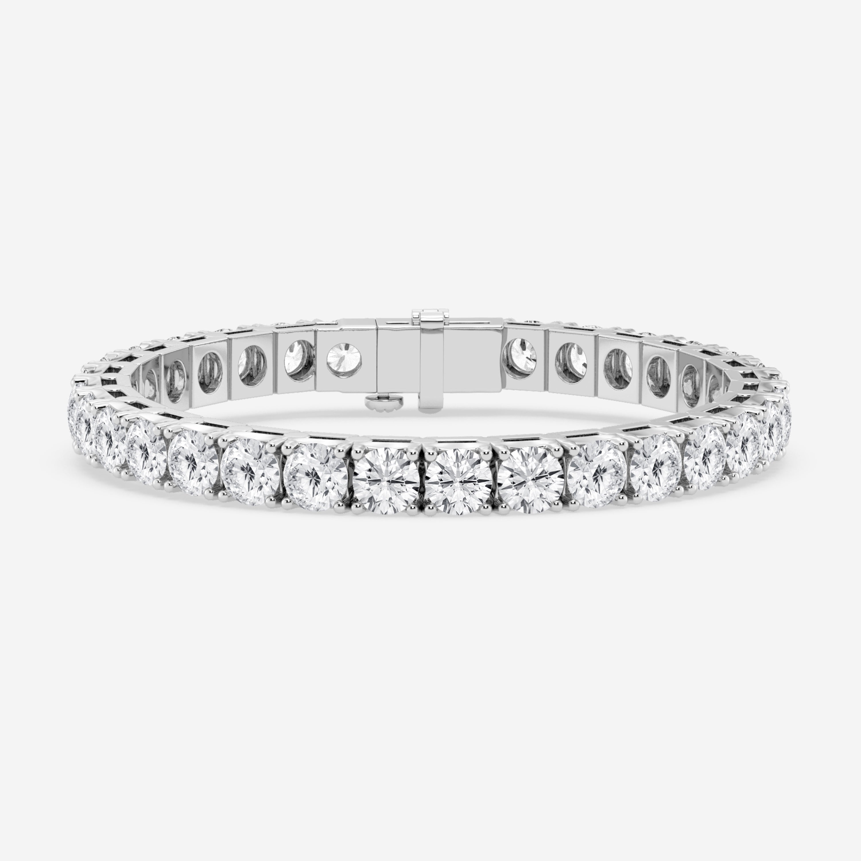 14K White Gold Tennis Bracelet MR-LGD-DB0740QZ-GW3