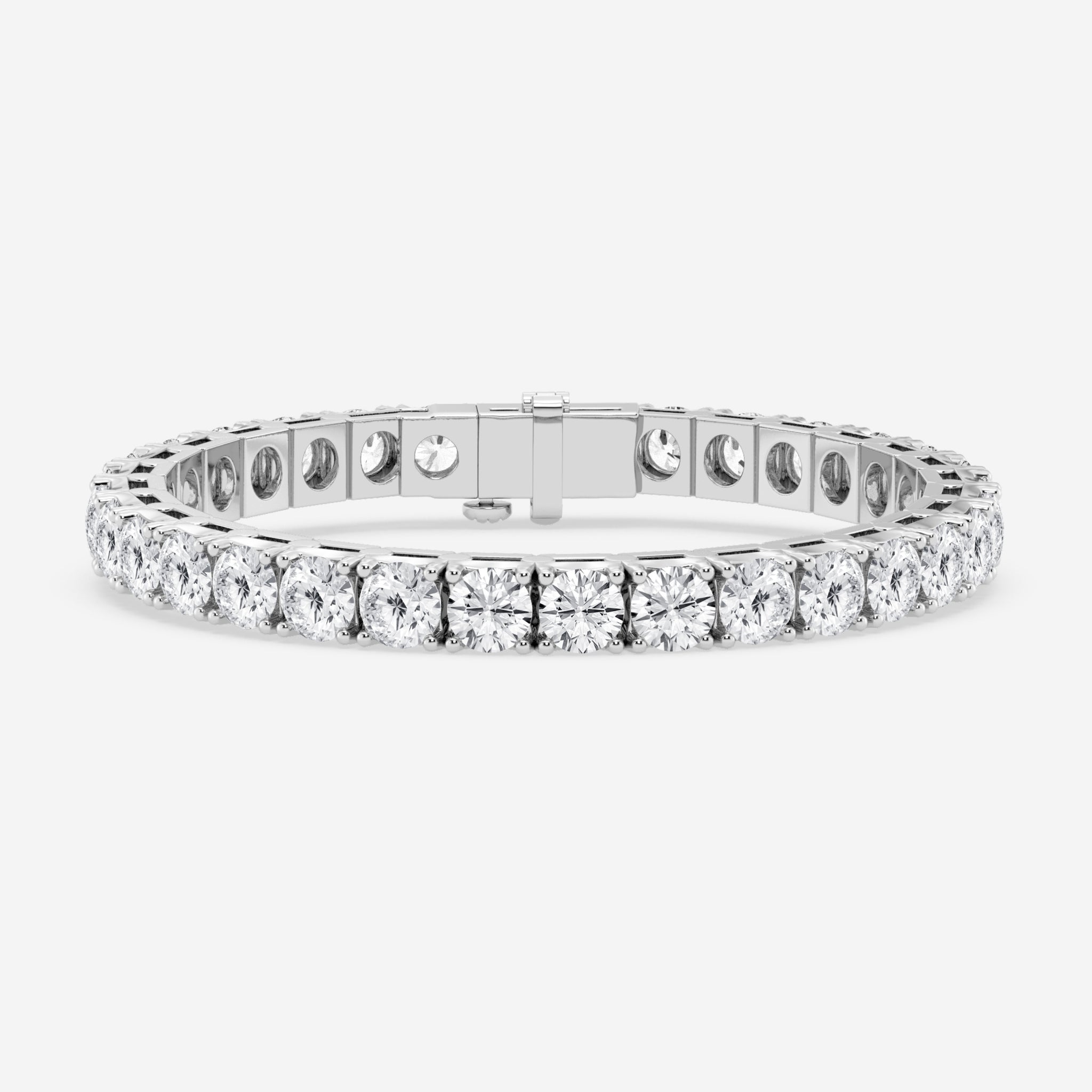 14K White Gold Tennis Bracelet MR-LGD-DB0740QZ-GW3