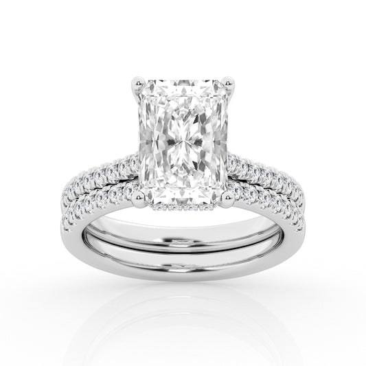 14K White Gold Halo Engagement Ring MR-LGTXR08231T5A-GW77