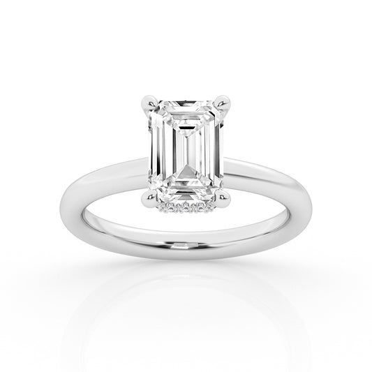 14K White Gold Solitaire Engagement Ring MR-LGTXR07876E200-GW3