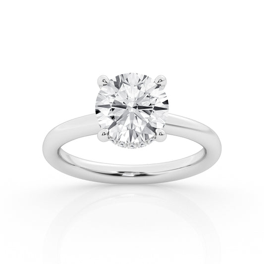 14K White Gold Solitaire Engagement Ring MR-LGTXR07876R200-GW3