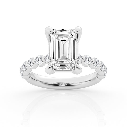 14K White Gold Bubble Ring MR-LGTXR07937E30AGW63