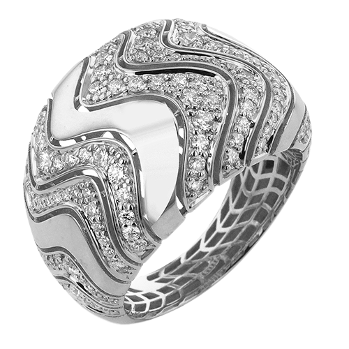 Right Hand Ring In 18k Gold With Diamonds LR3253
