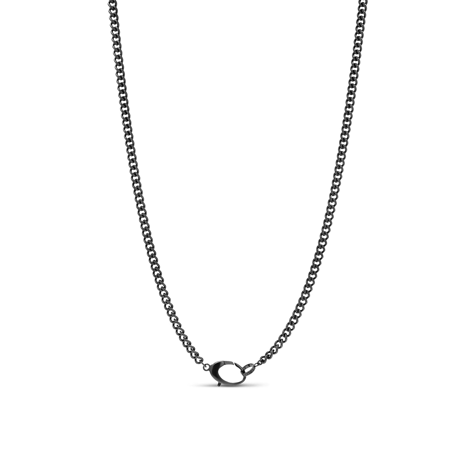 Men's Mr. LOWE Black Curb Chain Necklace - 18", 20", 22", 24"