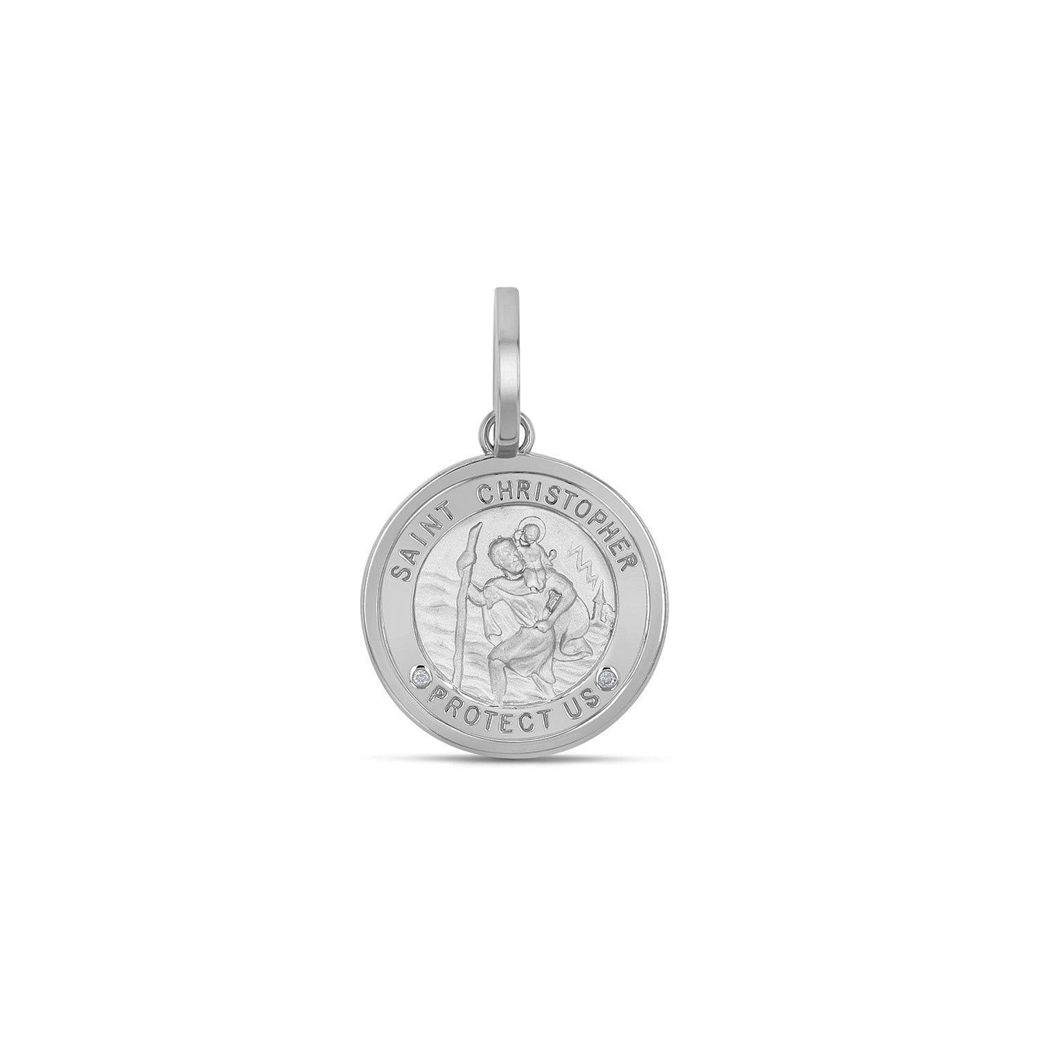 Men's Mr. LOWE Silver St. Christopher Pendant on Wheat Chain Necklace - 24"