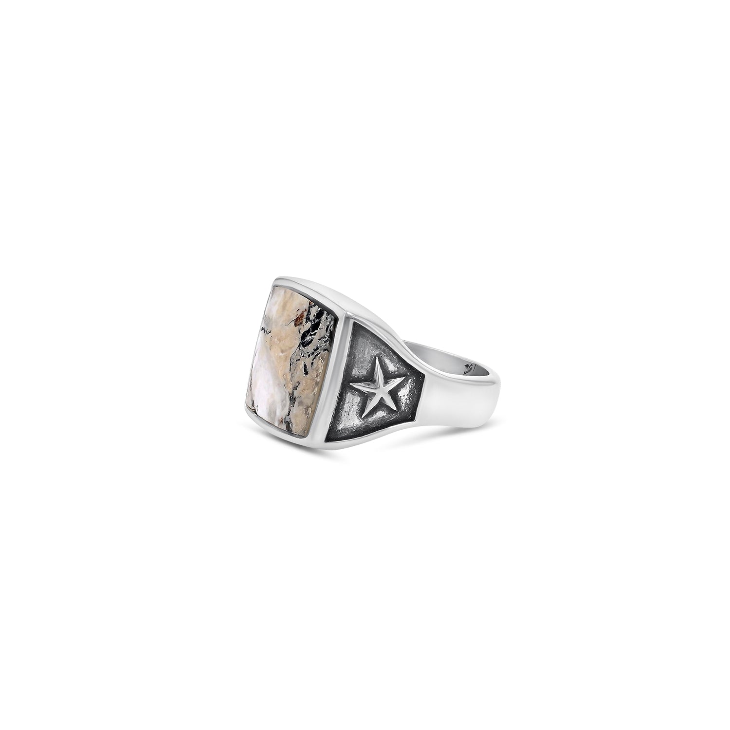 Men's Mr. LOWE Sonoran White Buffalo Square Ring