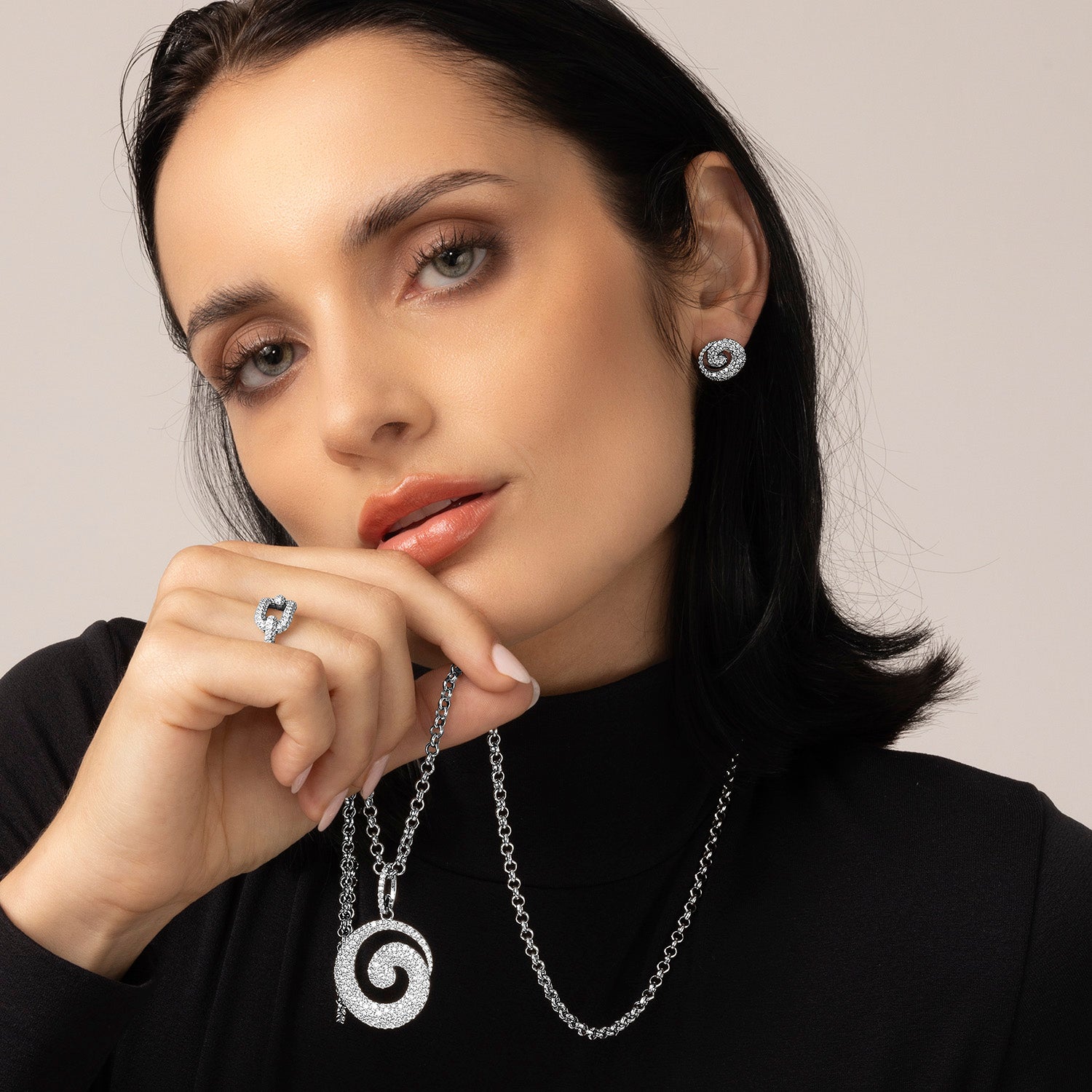 Miramar Cobblestone Diamond Stud Earrings