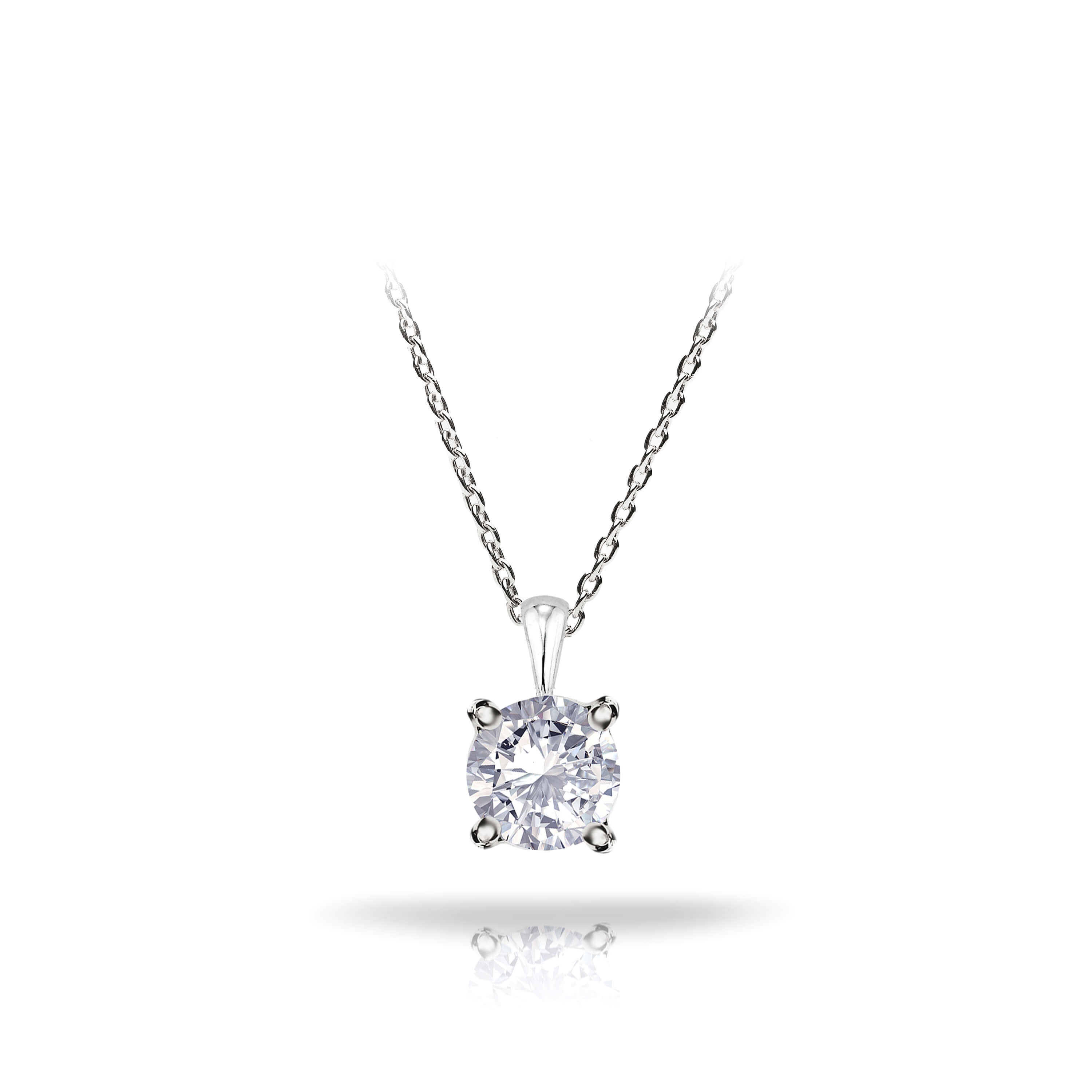 Ellen Solitaire Diamond Pendant Necklace