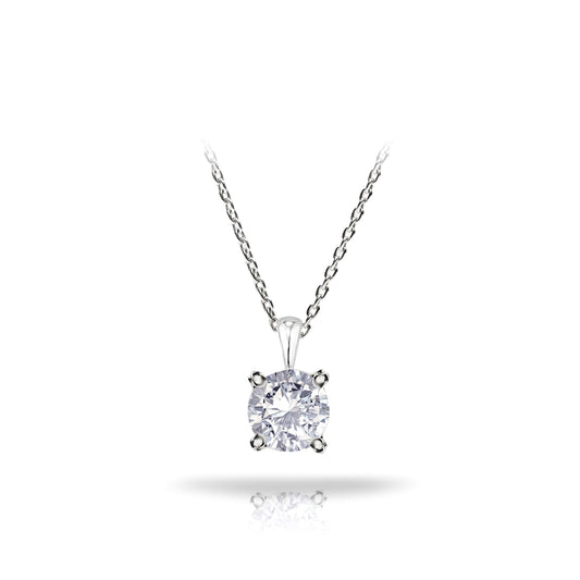 Ellen Solitaire Diamond Pendant Necklace